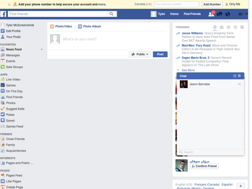 Hide the Facebook Newsfeed