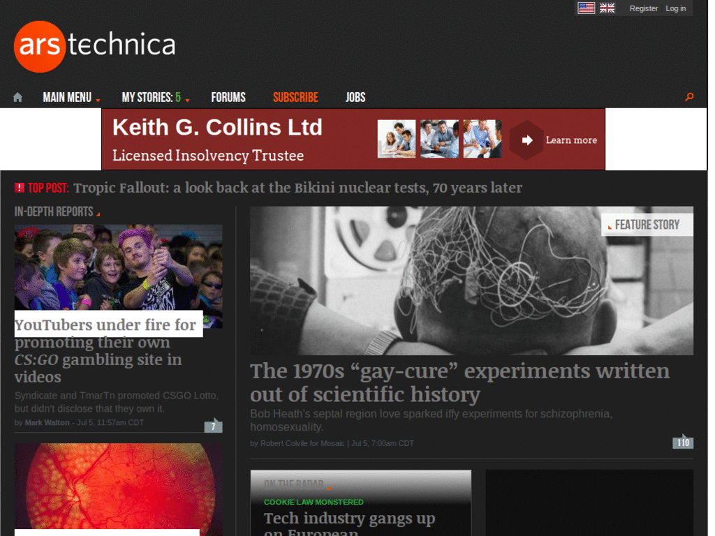 Arstechnica Nightmode
