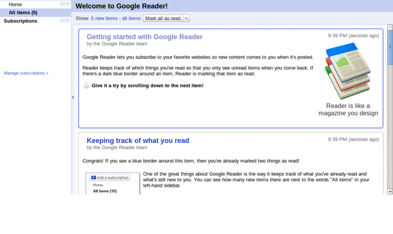 google reader cleanup