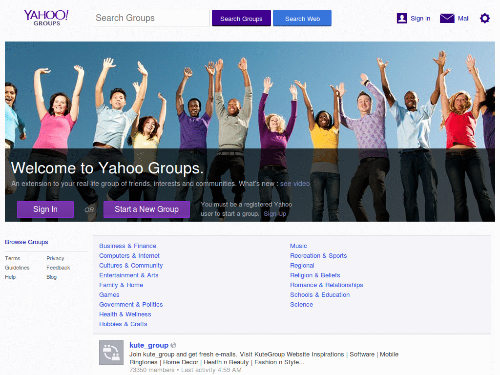 Yahoo Group Cleanup
