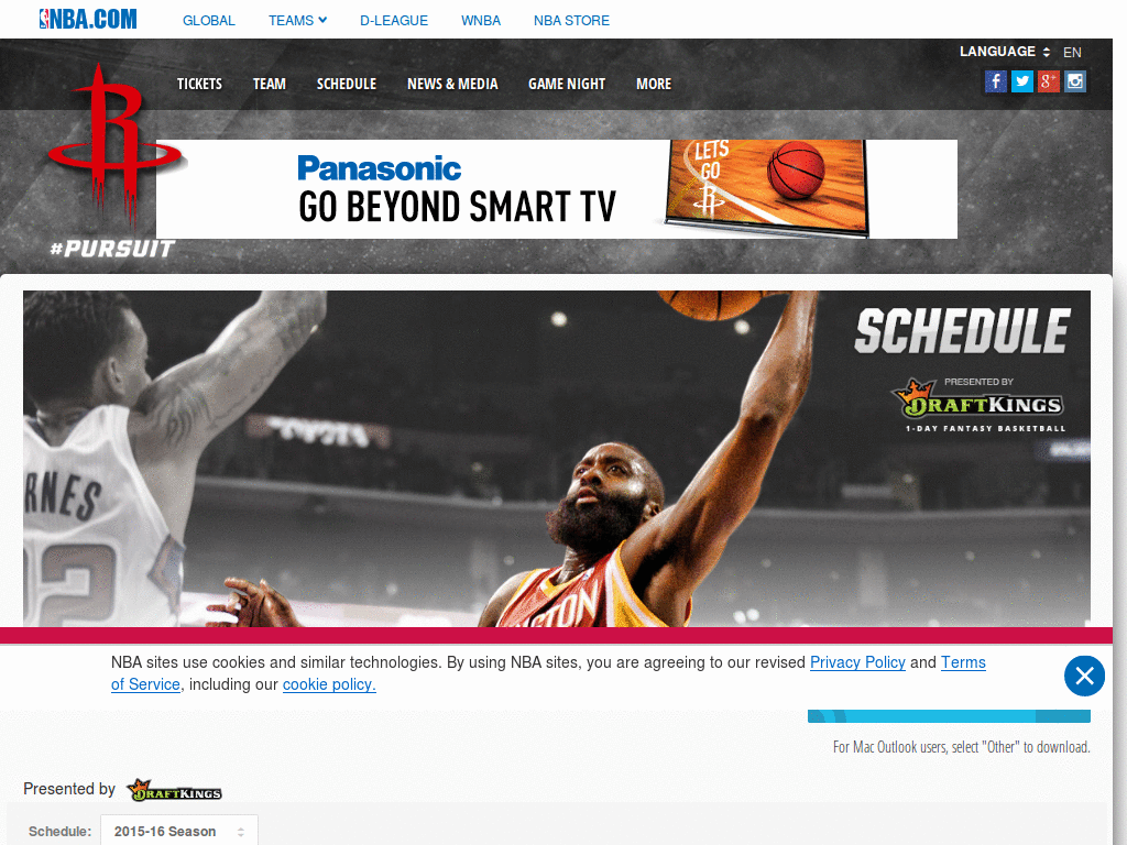 Rockets.com Schedule Cleaner