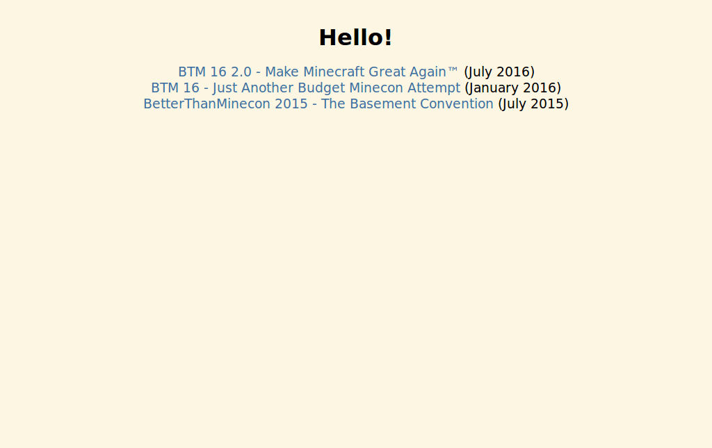 Make btm's page great...