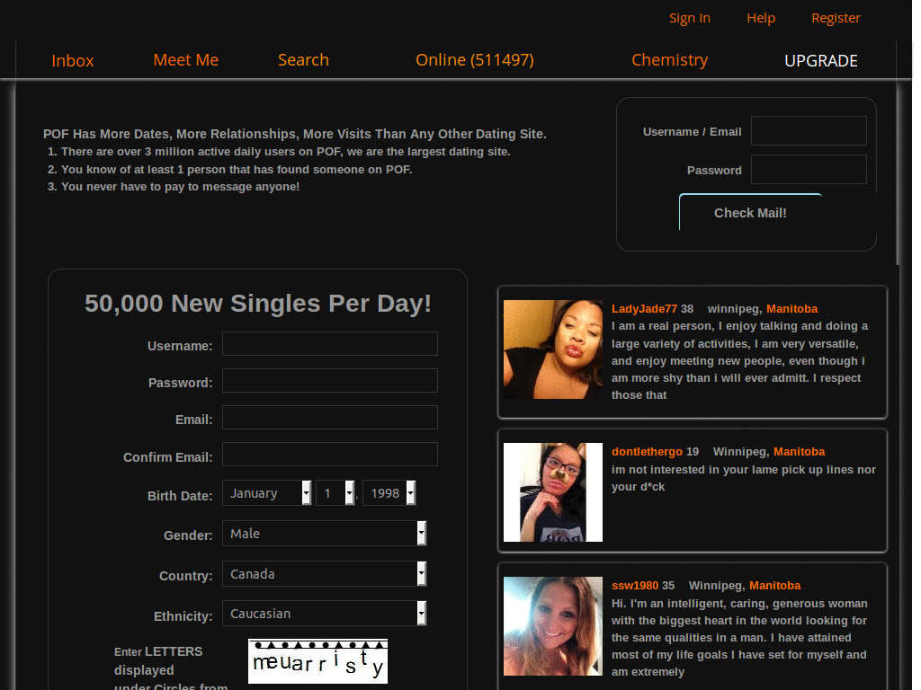 POF.com (Plenty of Fish) - Black & Orange [PocketA