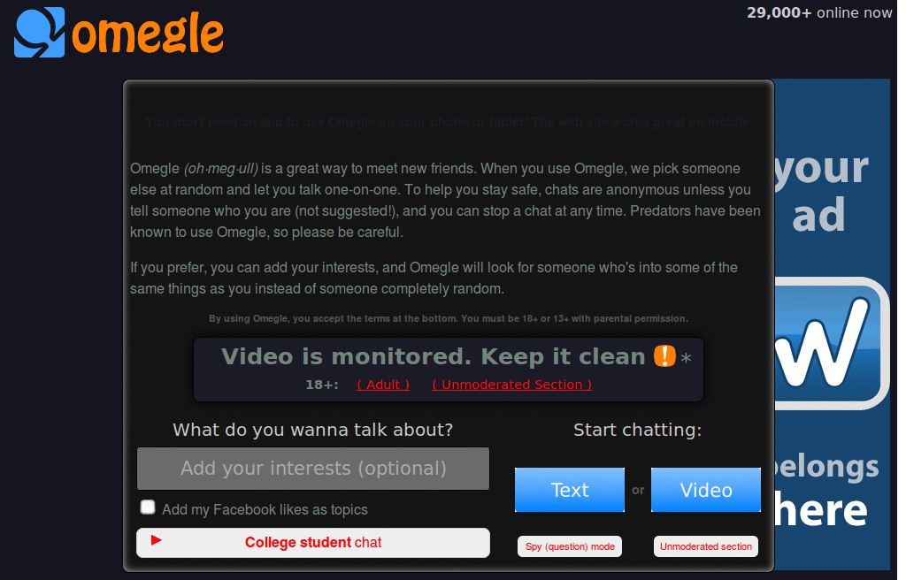 omegle nocturne