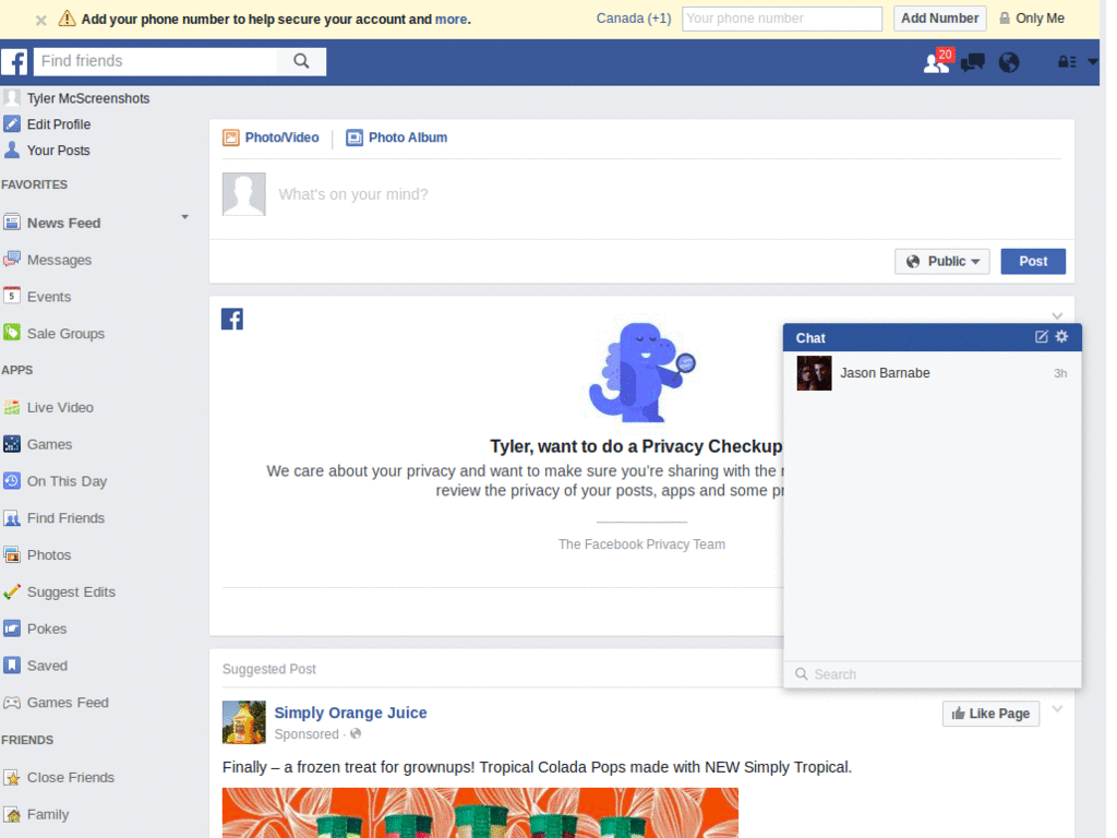 My facebook flat and Blue