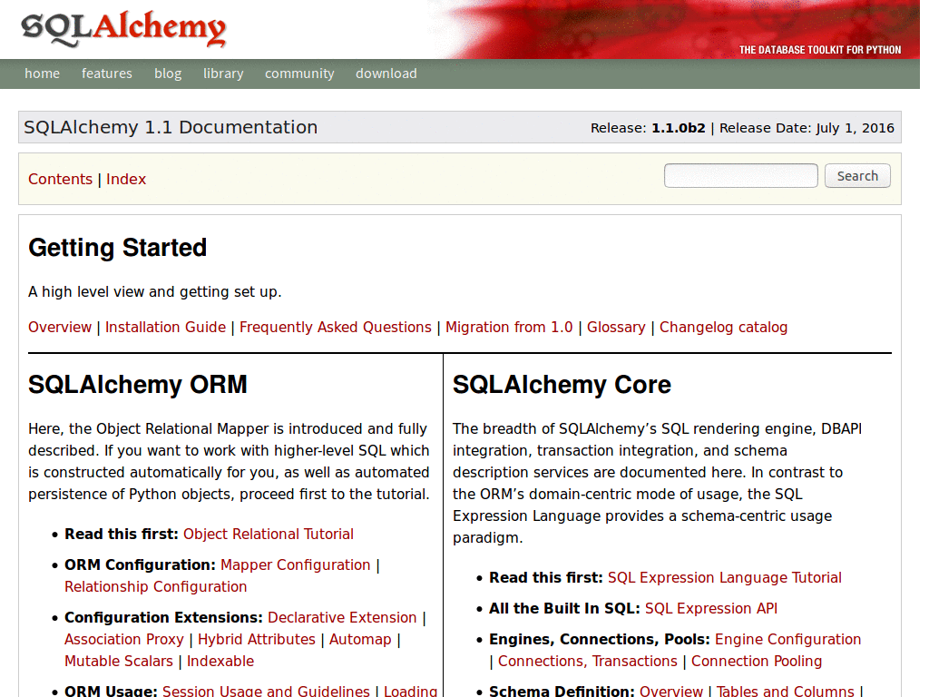 SQLAlchemy Docs