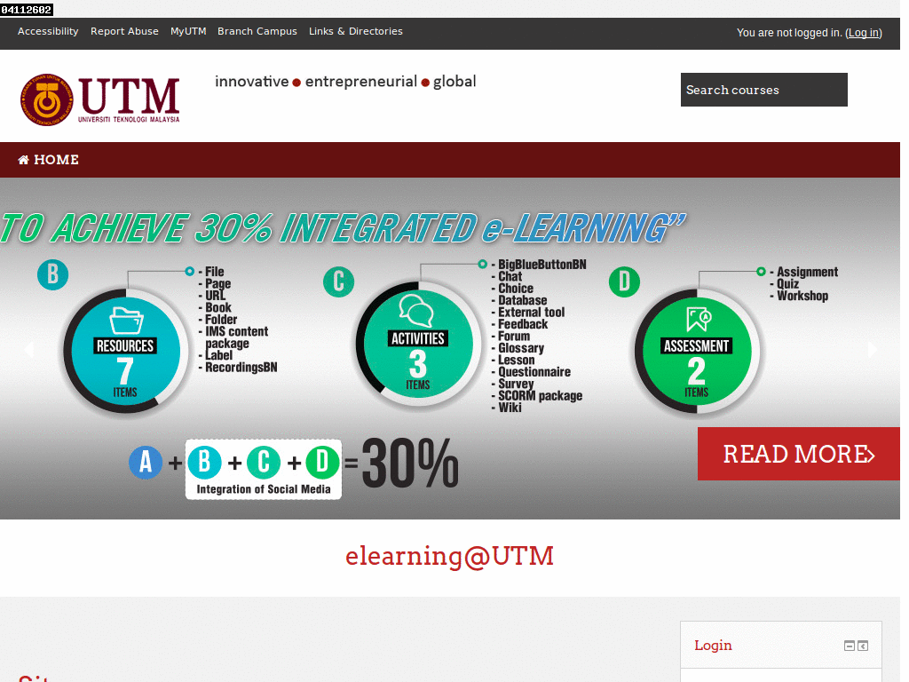 e-Learning UTM | Courses first!