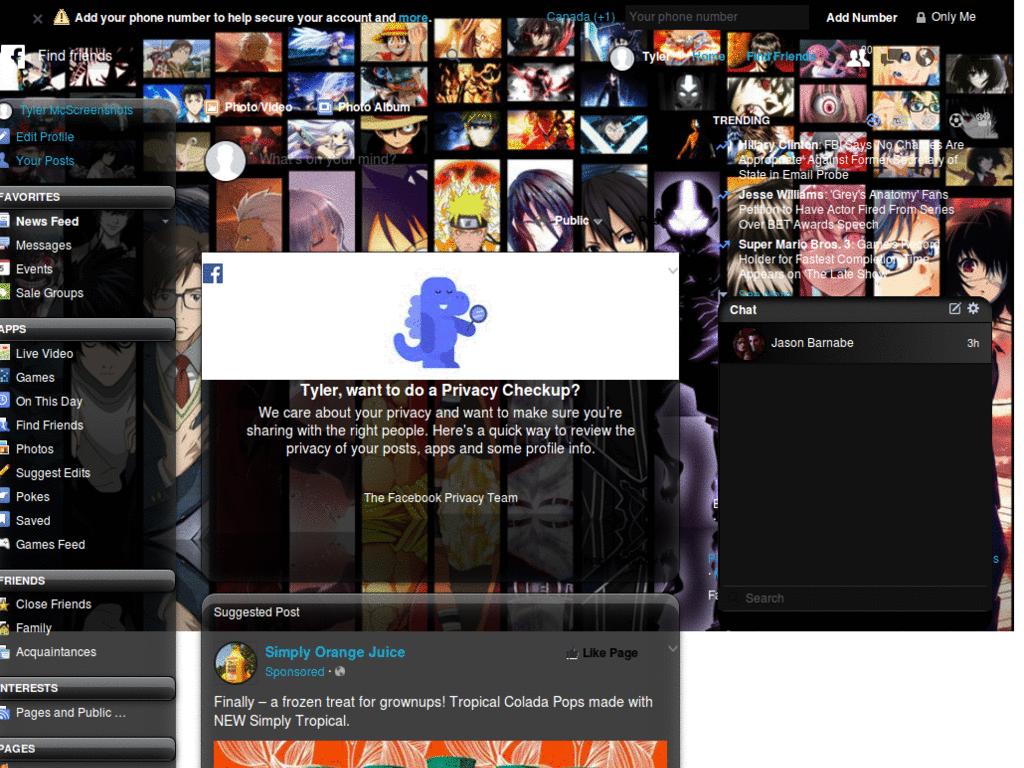 Ryan Joseph's Collage Anime Facebook