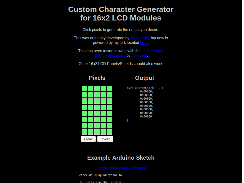 16x2 Custom Char Dark