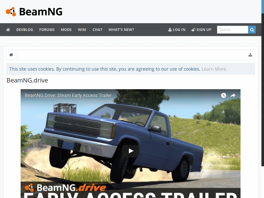 BeamNG smaller SearchBar