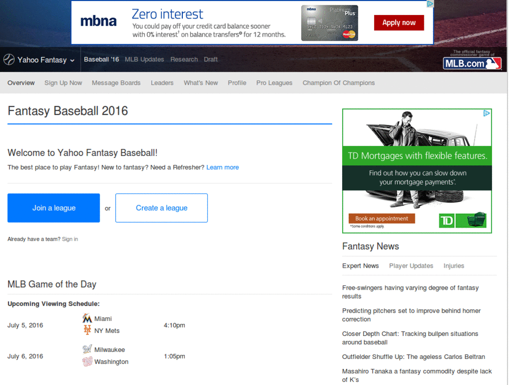 De-clutter Yahoo Fantasy Sports