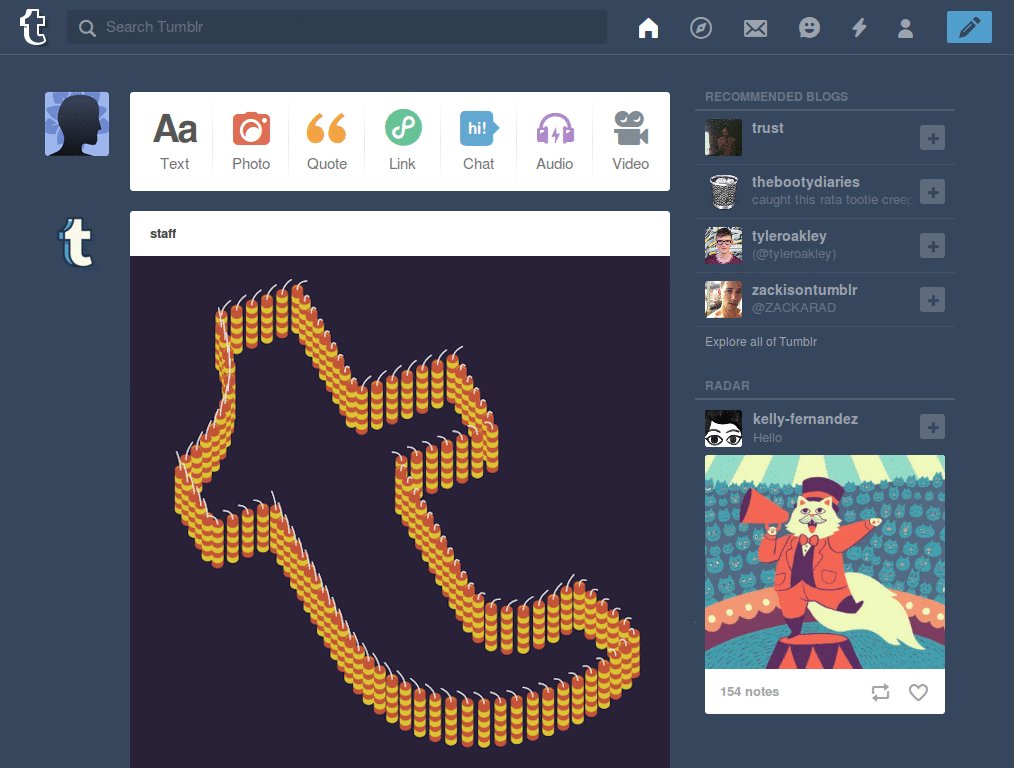 smaller tumblr sidebar width