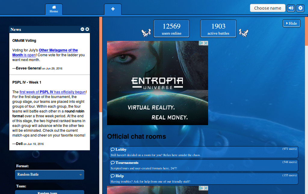 Impulse Blue Theme - Pokemon Showdown