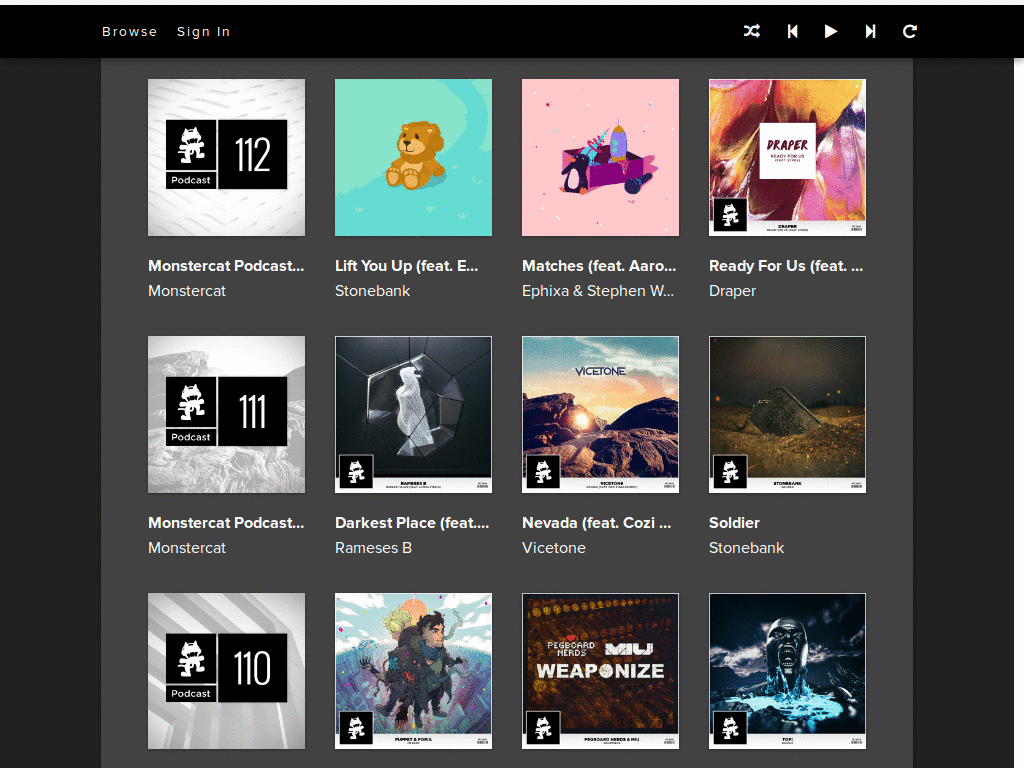 WIP for Monstercat.com Dark Theme. Slategray Color