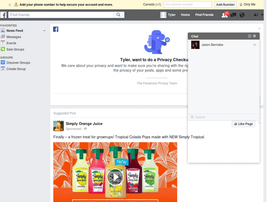 Facebook Safari