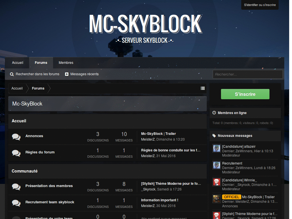 Night Mode - Mc-Skyblock.fr