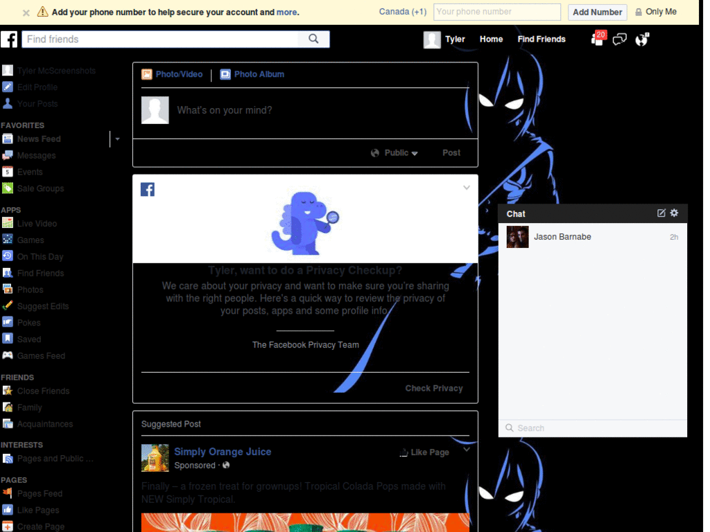 FACEBOOK 2016 (SHADOWN ANIME)