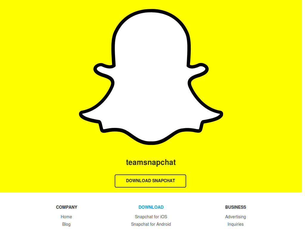 Snapchat - Large snapcode on "add" page