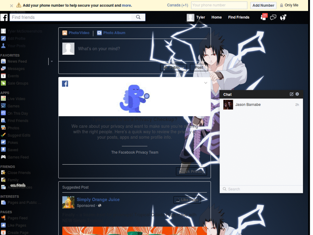 FACEBOOK 2016 (SASUKE)