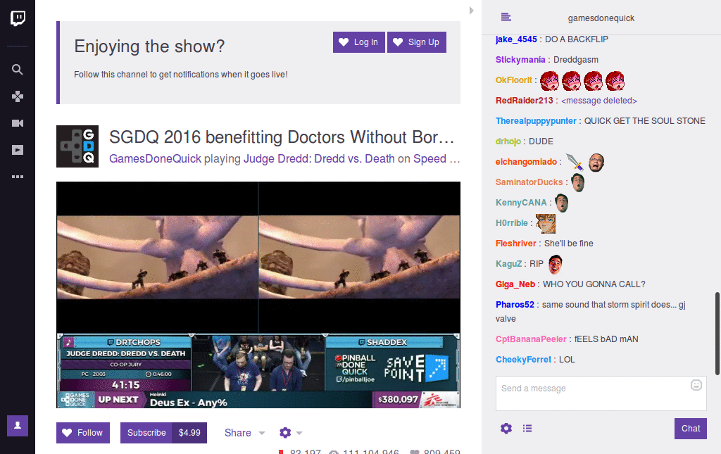 Twitch: hide sticky message on chat