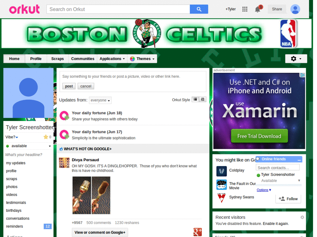 Orkut - NBA - Boston Celtics ( by Templah.com )