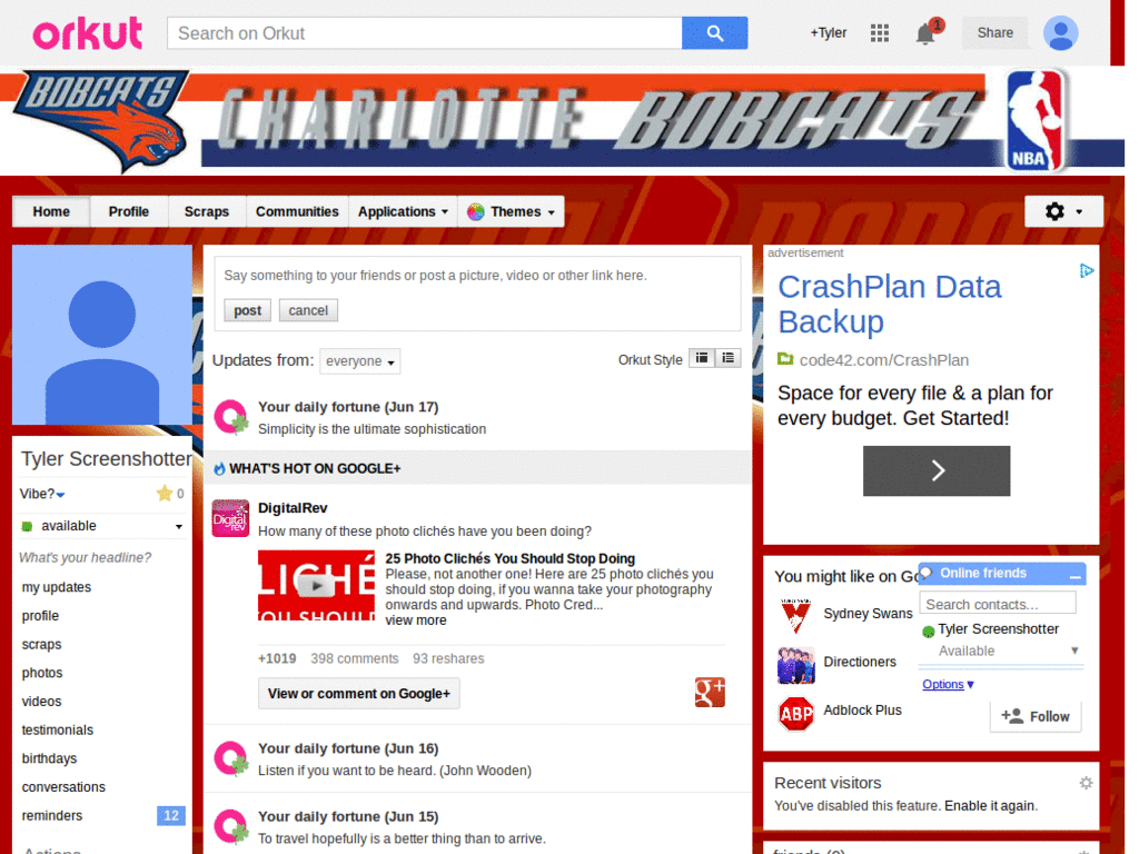 Orkut - NBA - Charlotte Bobcats ( by Templah.com )