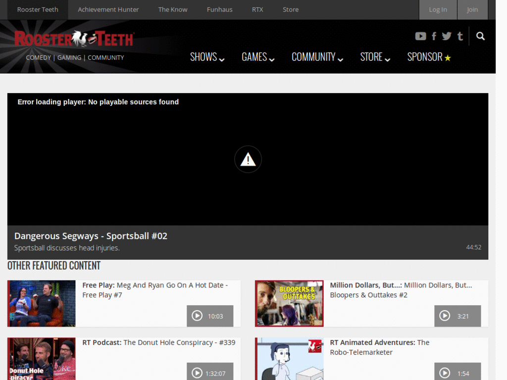 Remove Top Banner on Rooster Teeth Site