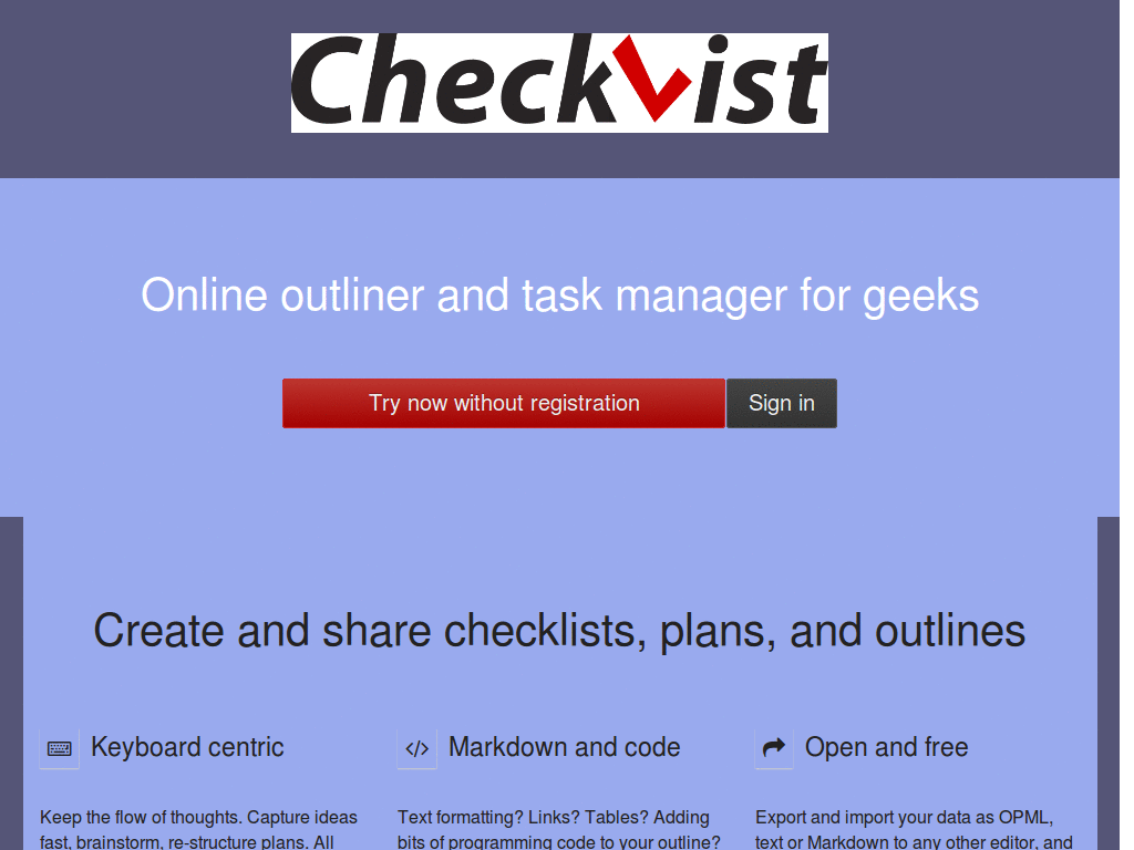 Checkvist - darker background