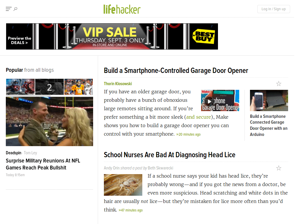 Lifehacker Layout Fix