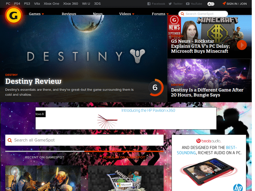 Gamespot Opacity
