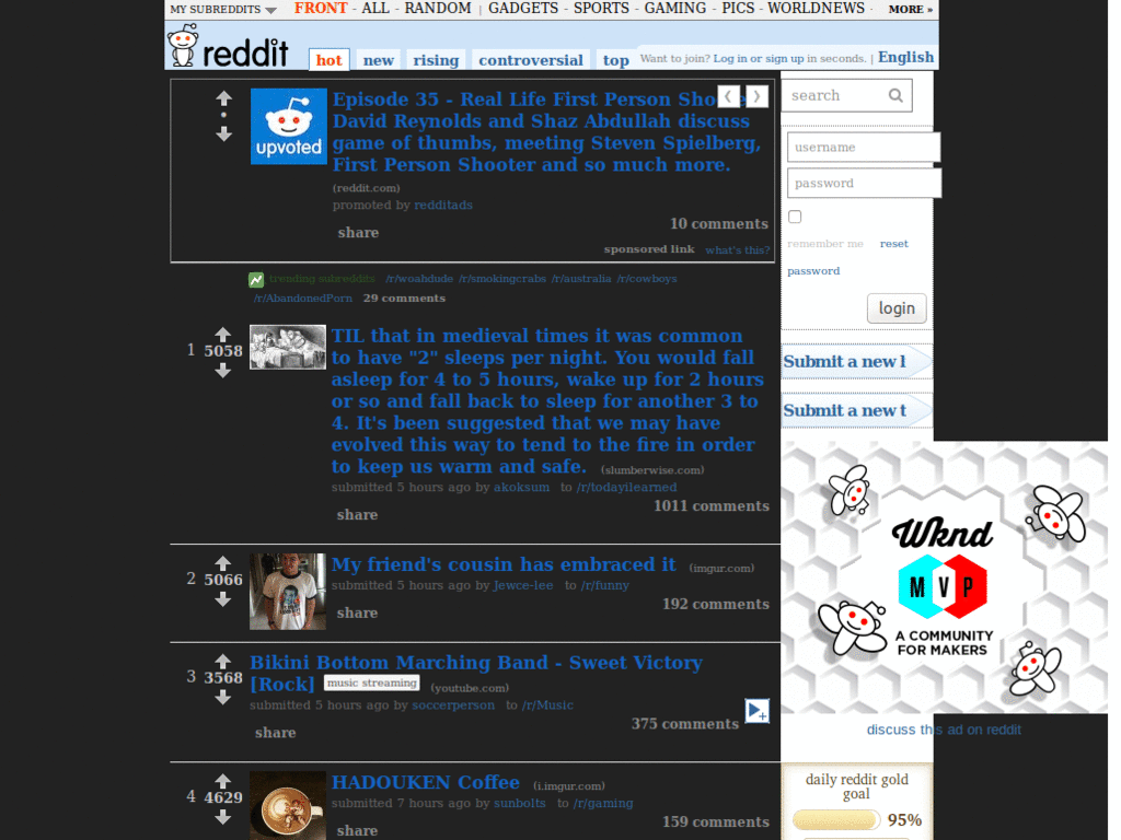 Reddit - 71em width and Dark