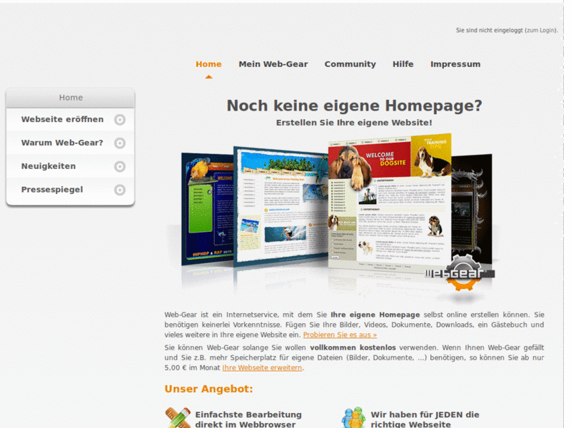 100% Breite für Web-Gear