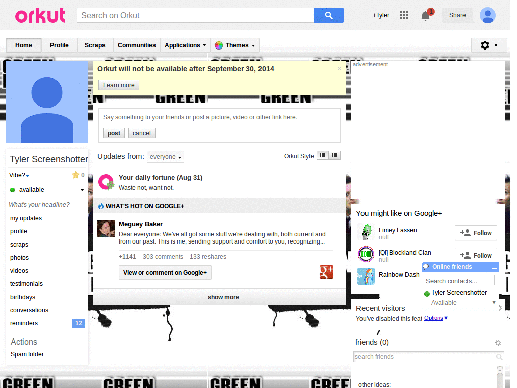 Orkut - Green Day ( by Templah.com )