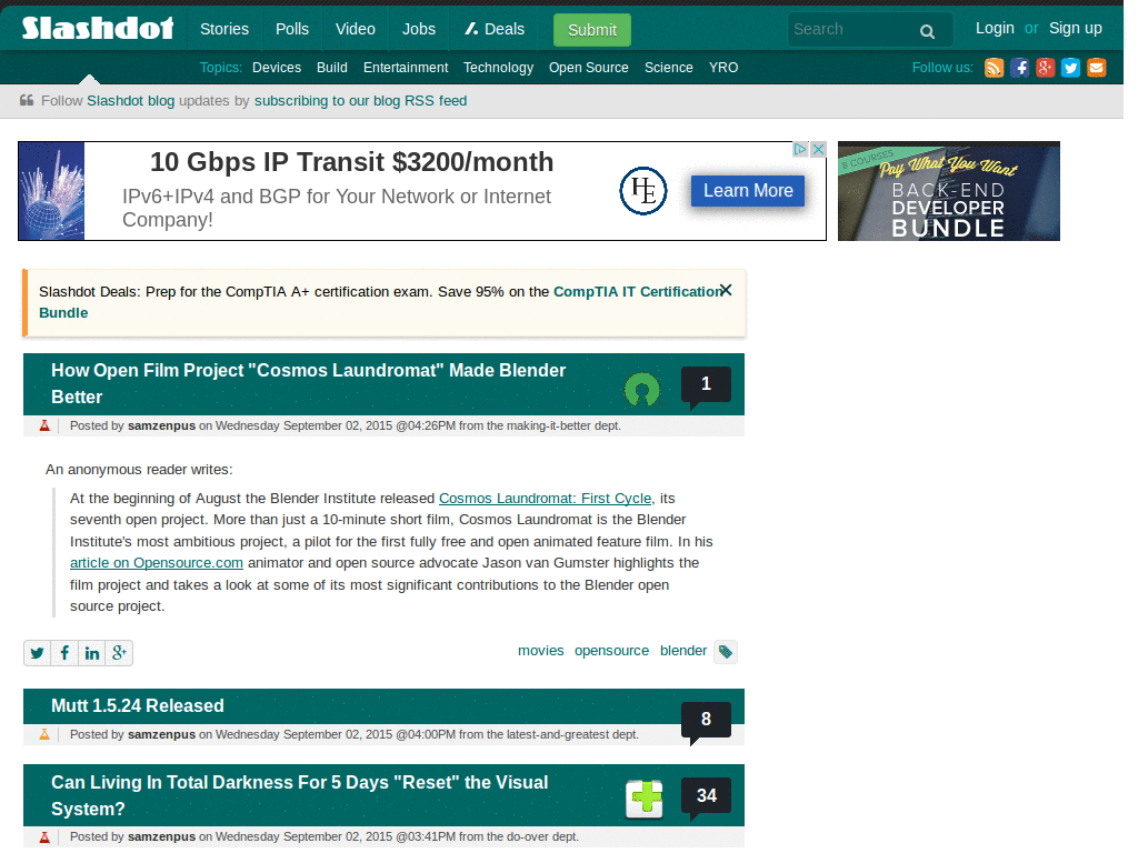 Slashdot - Site cleanup - 100%