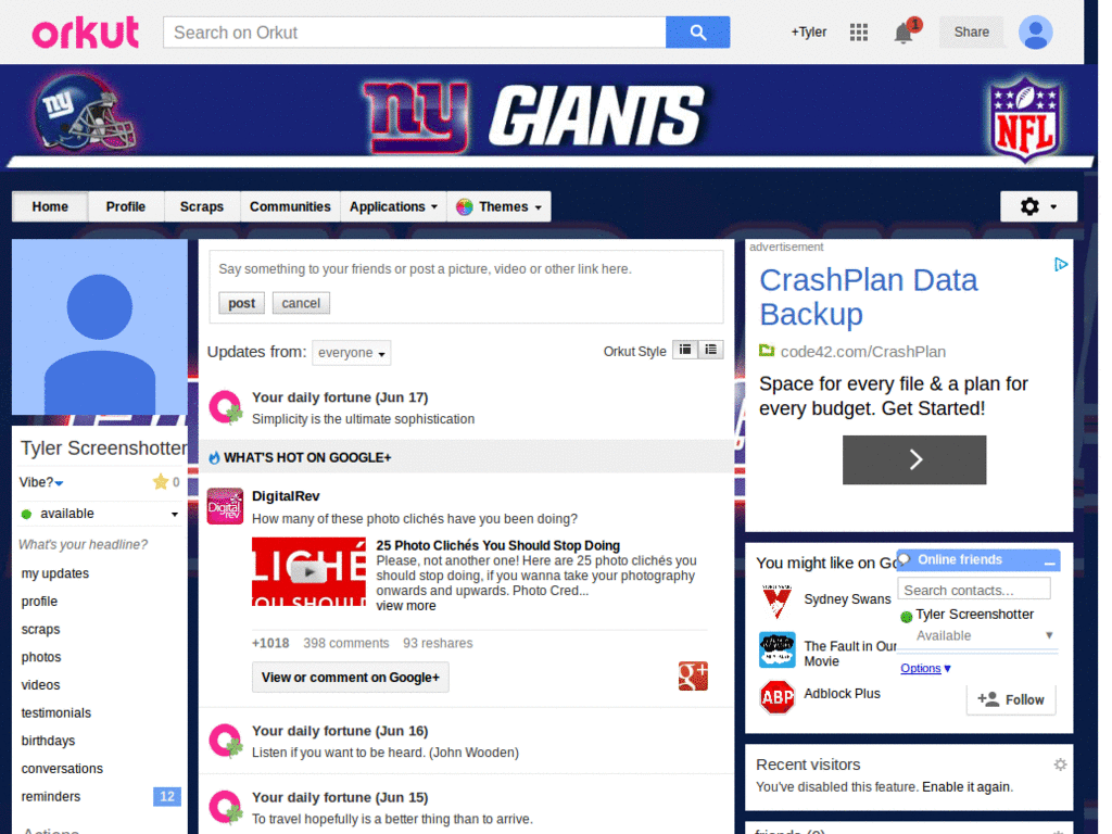 Orkut - NY Giants ( by Templah.com )