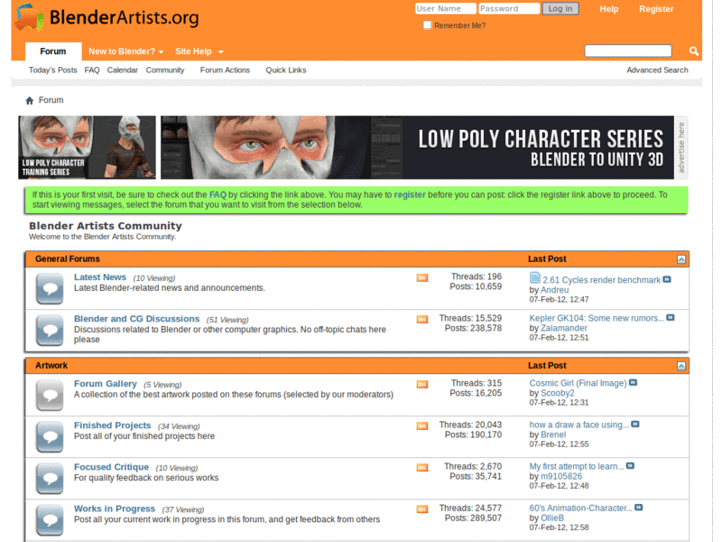 blenderartists.org: Grey Centered CSS Style
