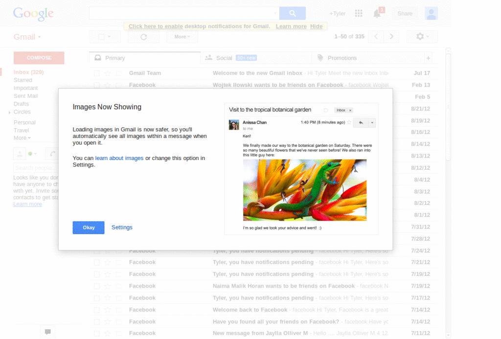 Gmail: hide chats and starred