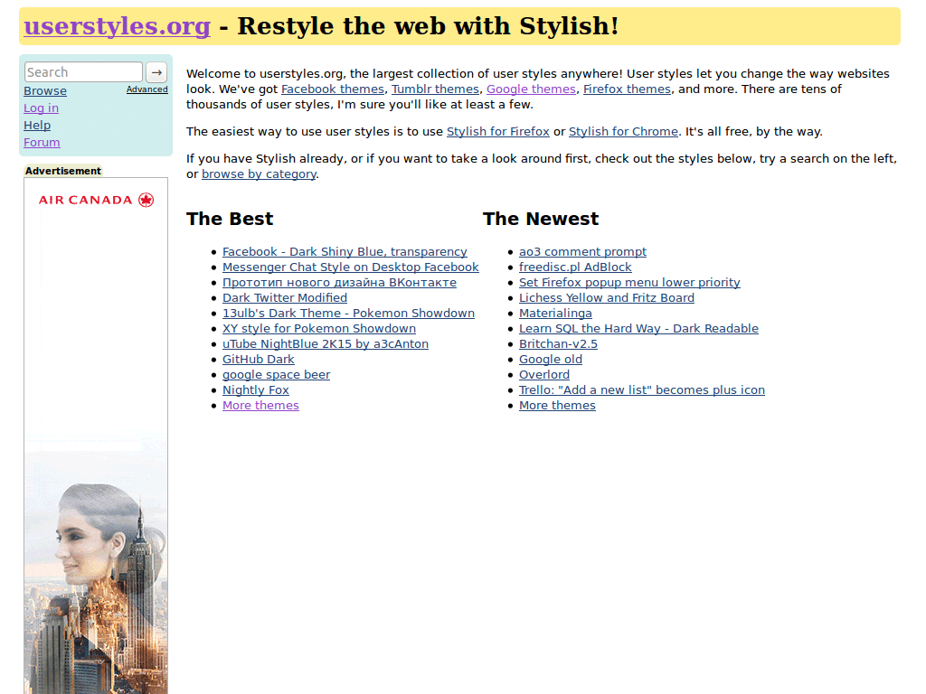 Enlarged userstyles.org before and after images.