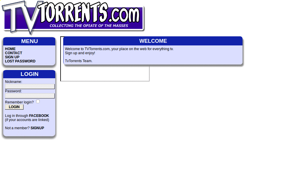TVTorrents.com - Removed ads and top logo