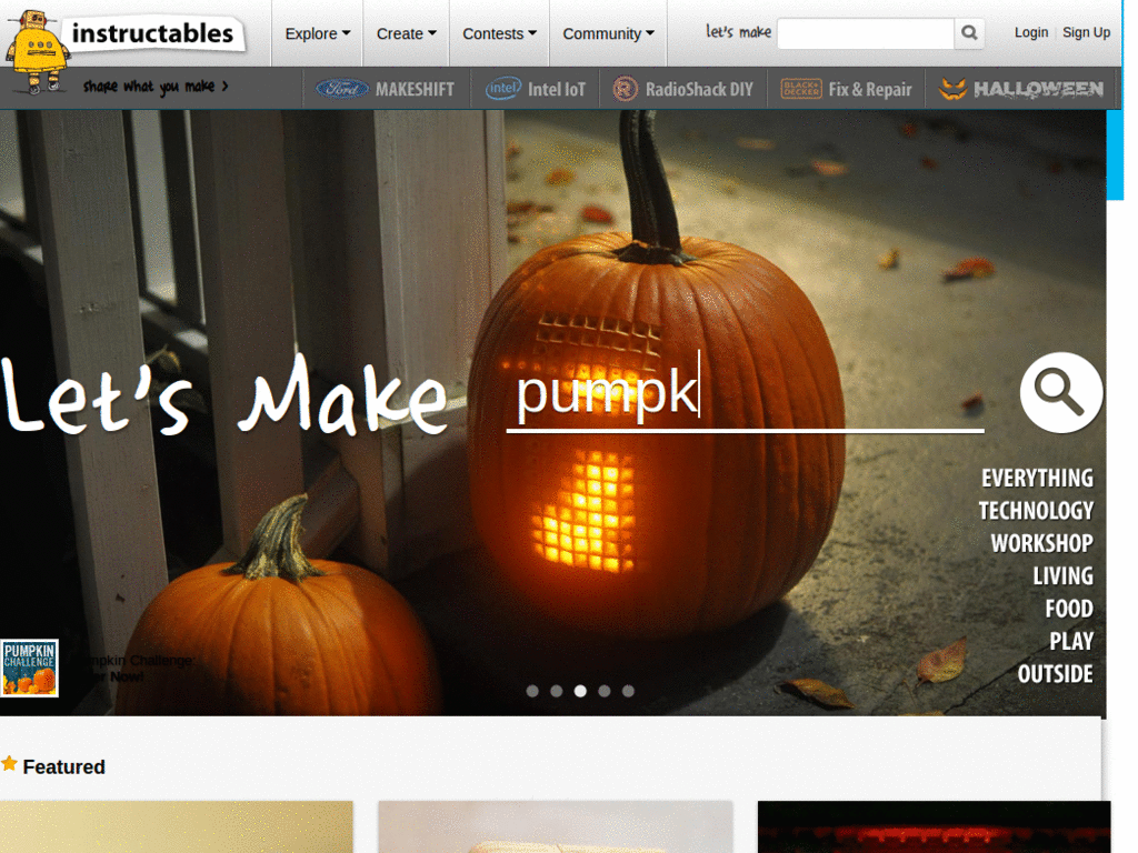 Instructables - Blue header