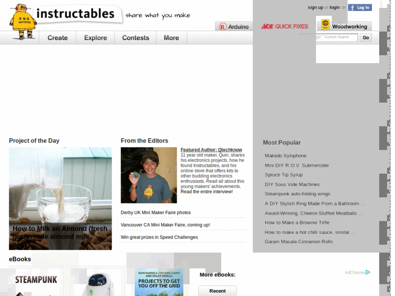 Instructables - Green header
