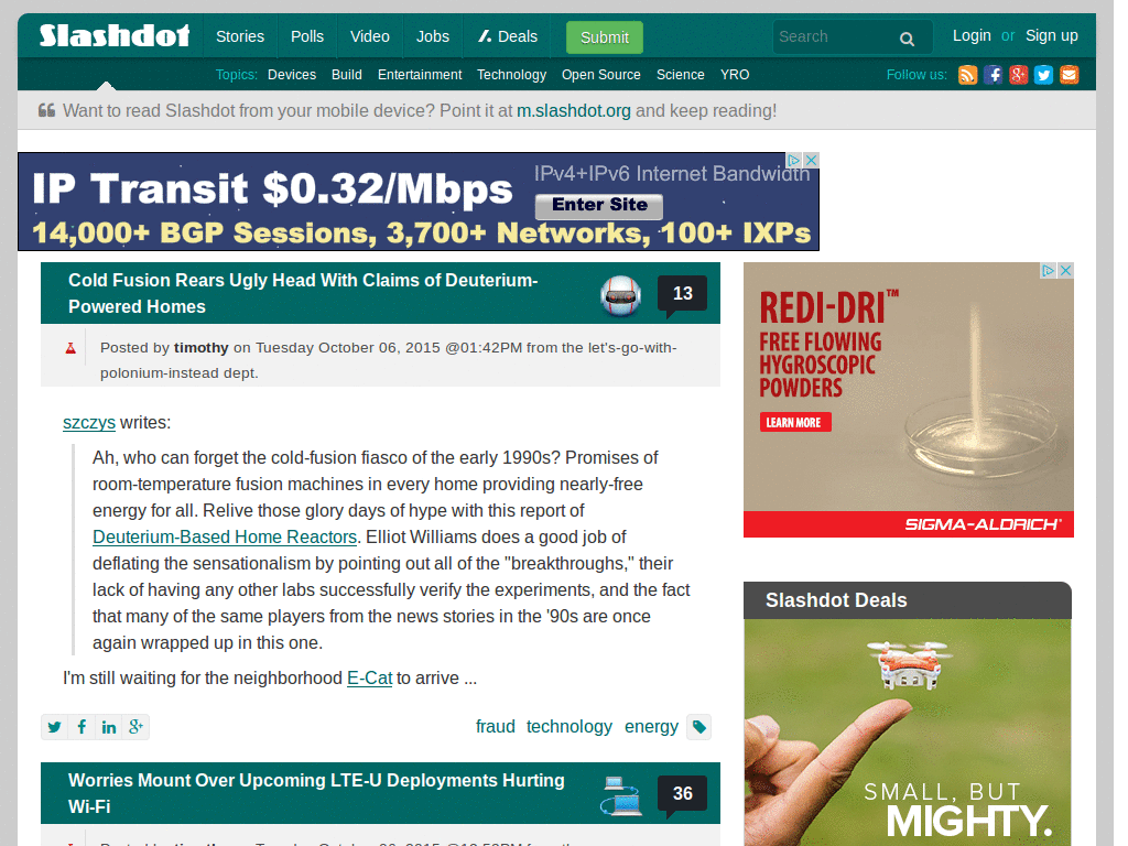 larger slashdot font