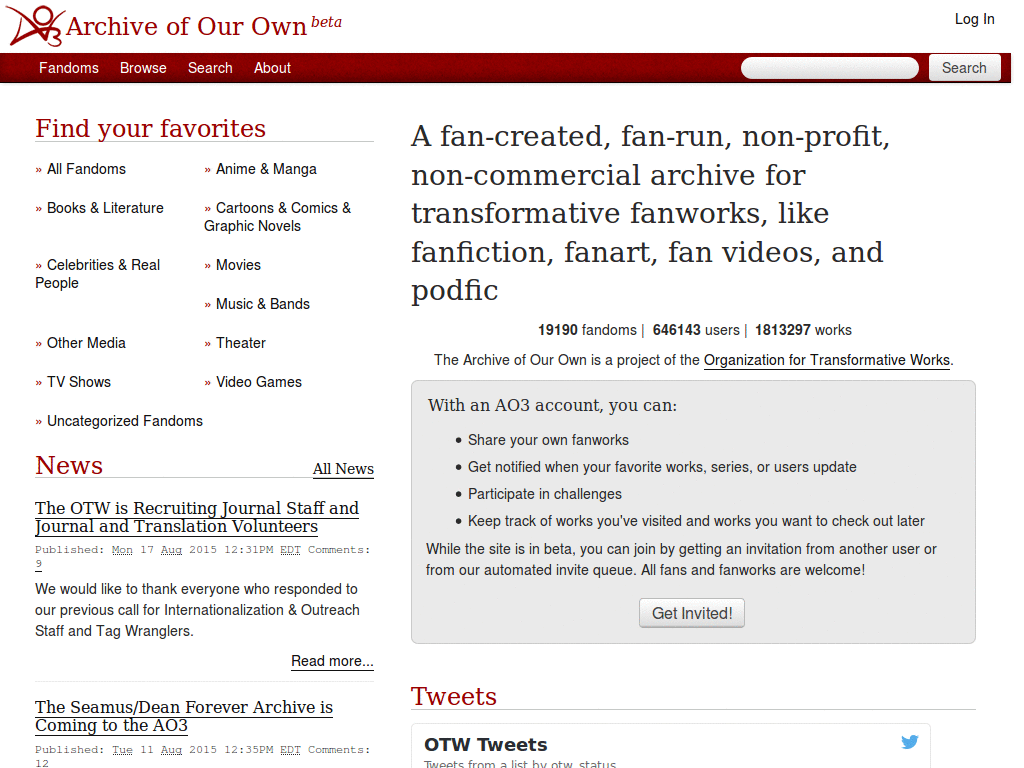 Archiveofourown Old 4