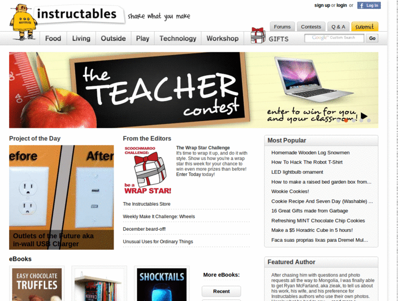 Instructables - Clear header
