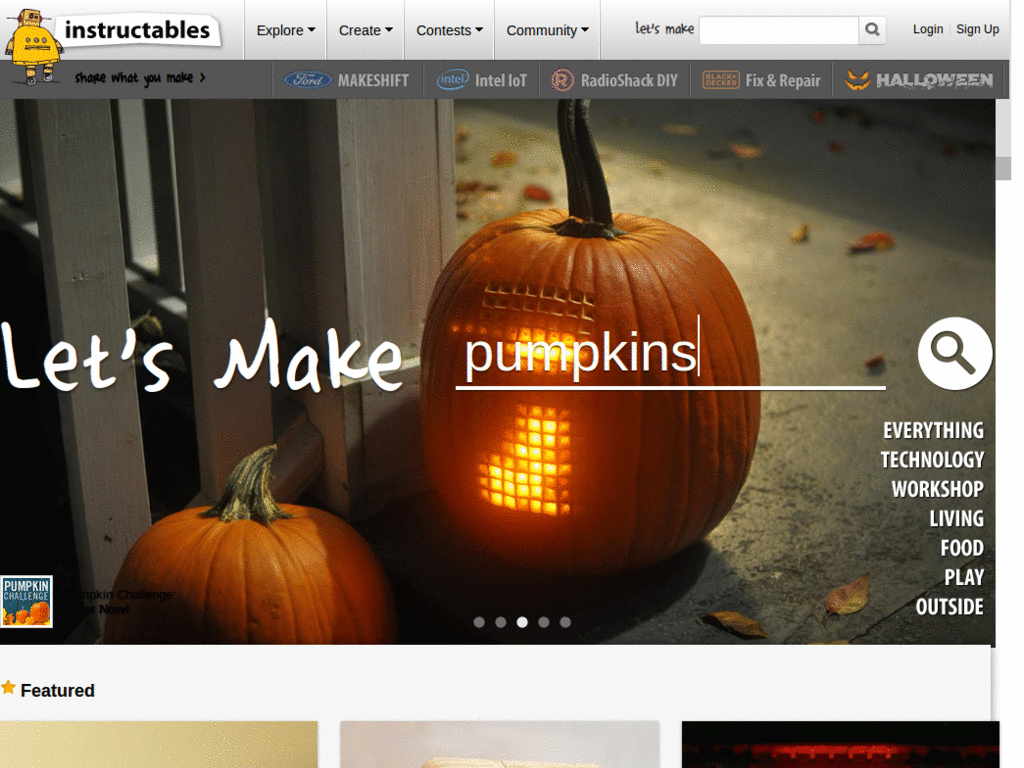 Instructables - Gray header