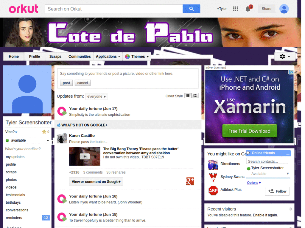 Orkut - Cote de Pablo ( by Templah.com )