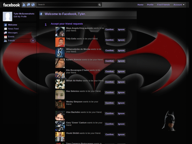 Facebook - Batman Skin 2010
