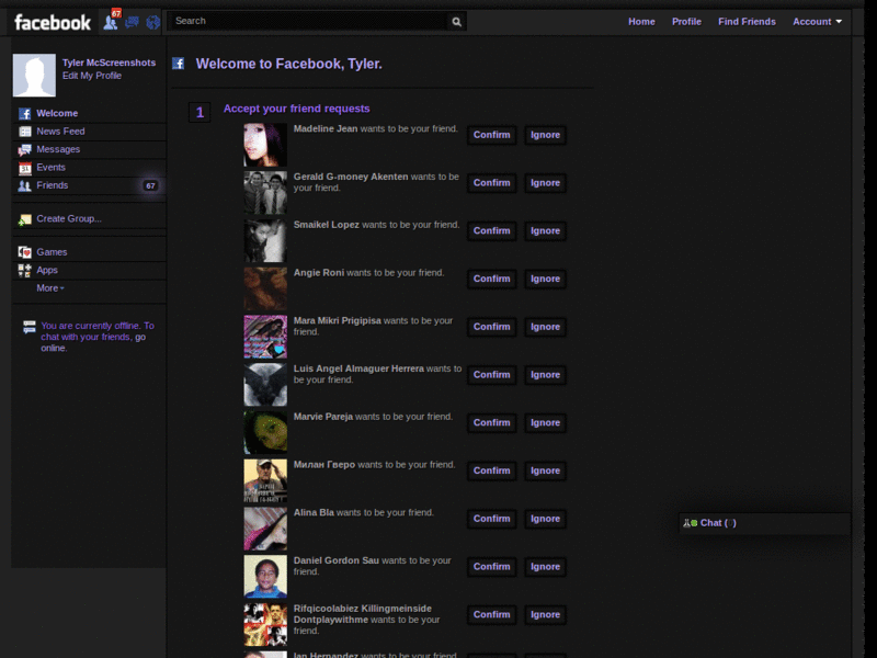Facebook - Windows Skin 2010