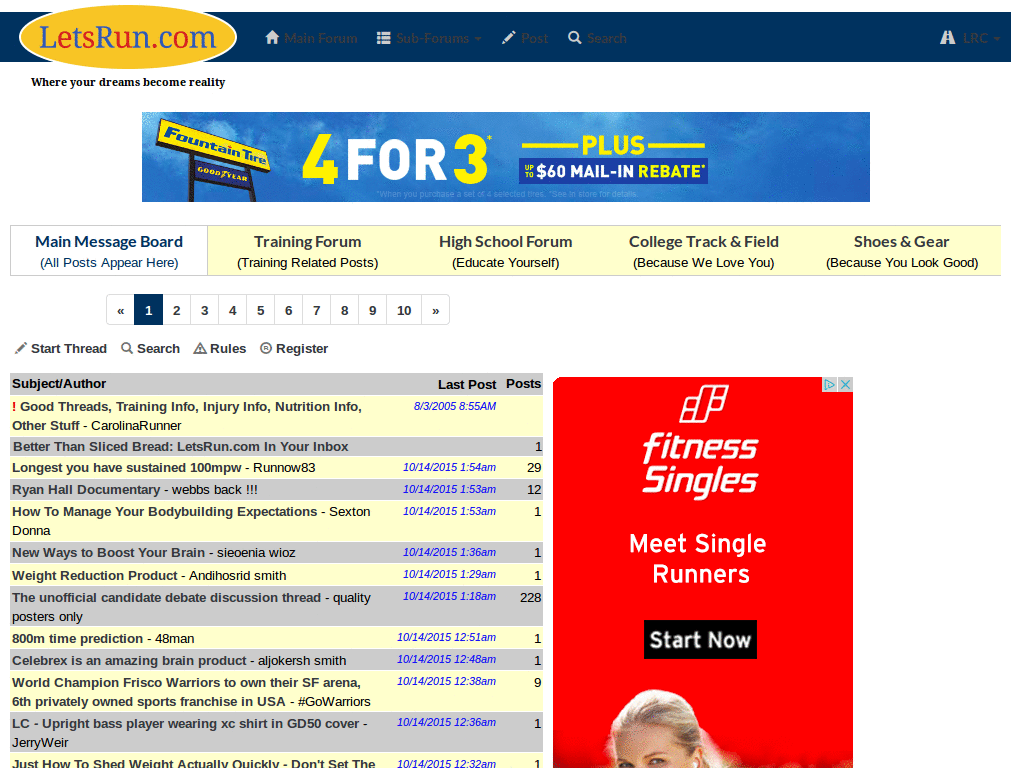 Letsrun.com Blue Style