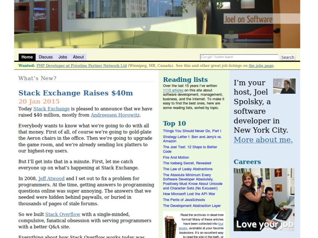 Joel on Software Reader